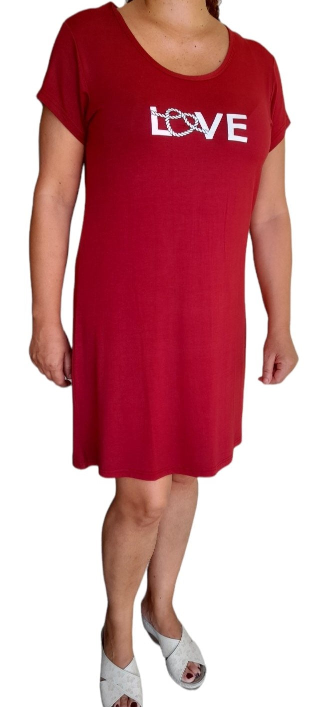 Φορεματάκι βισκόζ νεανικό με κοντό μανίκι μονόχρωμο #22085