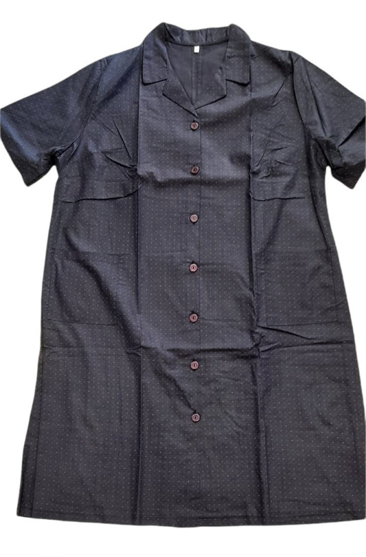 Κλασική Ρόμπα ποπλίνα βαμβακερή κοντό μανίκι #34110