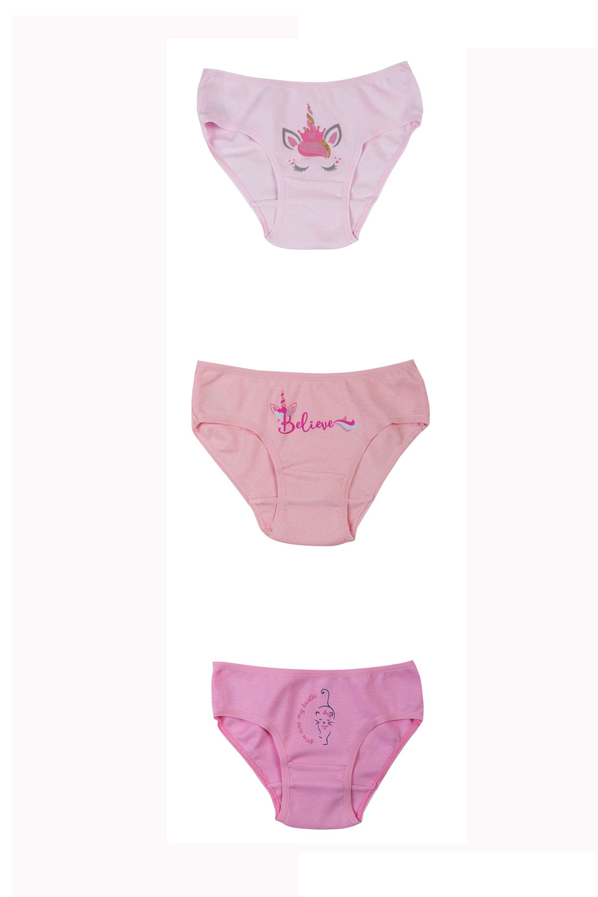 3-Piece Set Kids Teen Cotton 100% Girls Briefs #47553