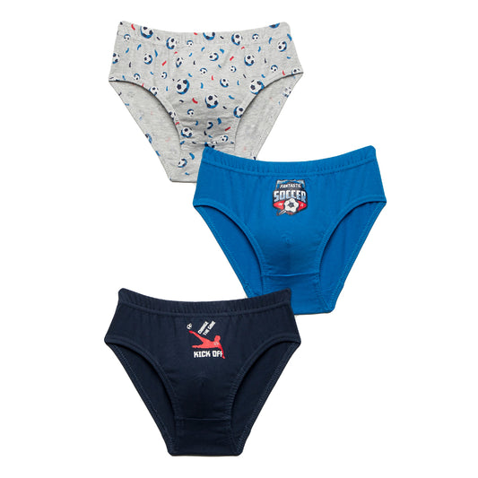 Μinerva Παιδικό/Εφηβικό Εσώρουχο Slip Soccer 3τμχ Αγόρι #42148
