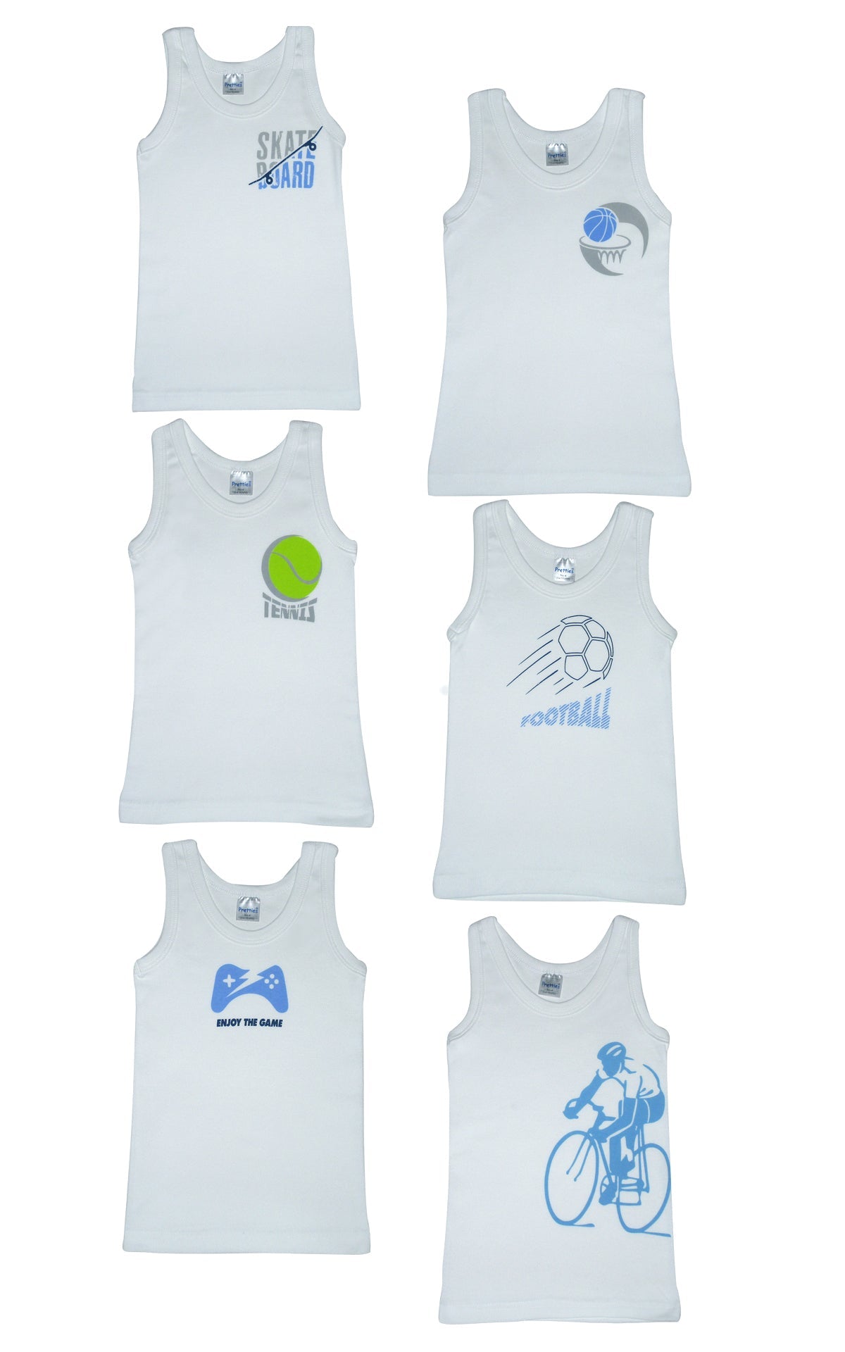 Εφηβικό Βαμβακερό 100% φανελάκι αμάνικο αγόρι #48572