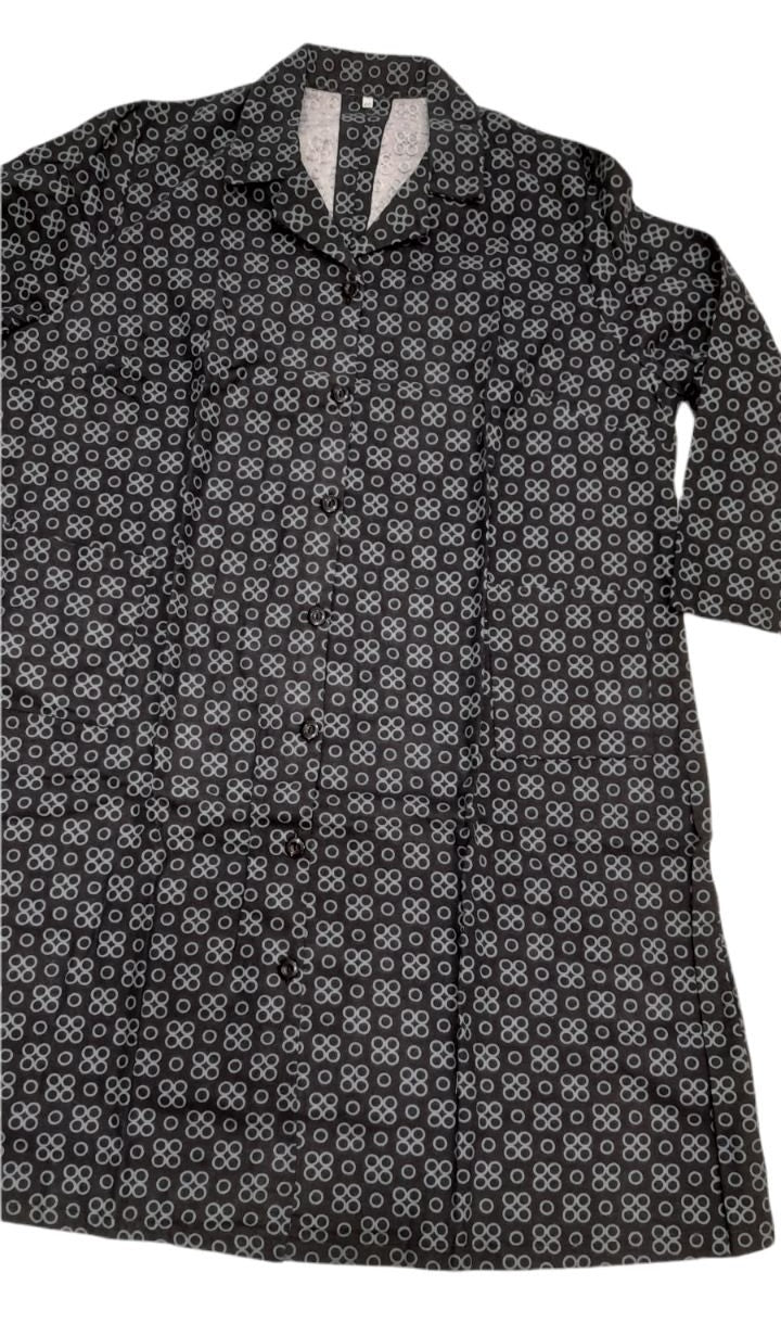 Κλασικό φόρεμα - Ρόμπα φανέλα βαμβακερό για μεγαλύτερες κυρίες #520161