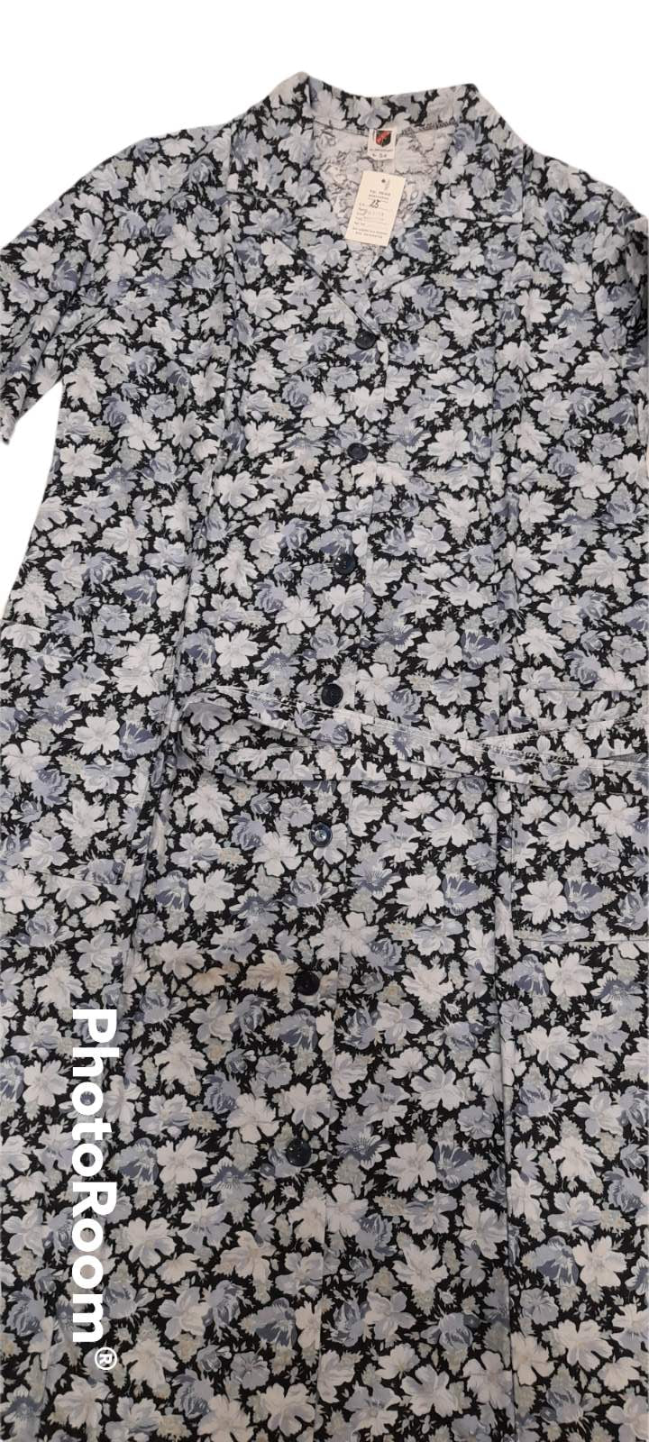 Κλασικό φόρεμα - Ρόμπα φανέλα βαμβακερό για μεγαλύτερες κυρίες #520161