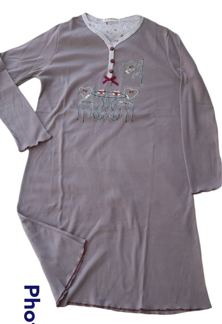 Νυχτικό - Φόρεμα βαμβακερό ίντερλοκ με κουμπάκι #211