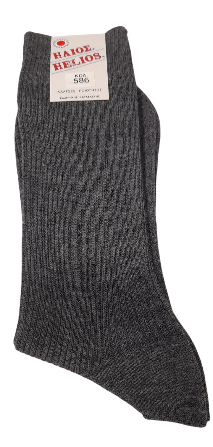 Μάλλινη κάλτσα ανδρική με ελαστική πλέξη #0586