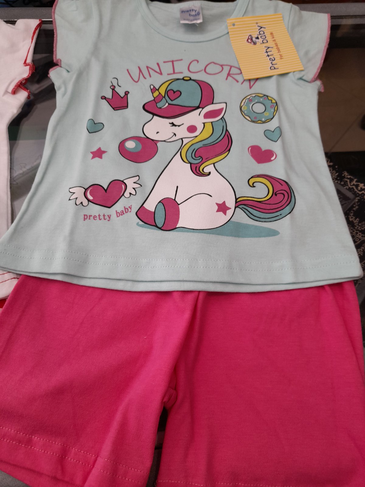 Μονόκερος ή φραουλίτσα Βρεφικό βαμβακερό σετάκι #515