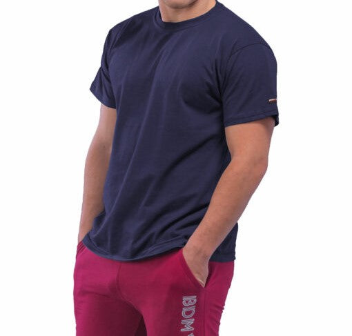 Μπλούζα μακό λαιμόκοψη φαρδιά γραμμή μονόχρωμη #678