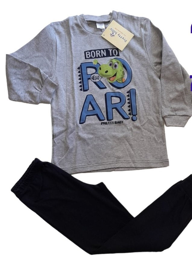 Πιτζάμα αγόρι BP BORN βαμβακερή με μανσέτες κάτω στο παντελόνι #68178A