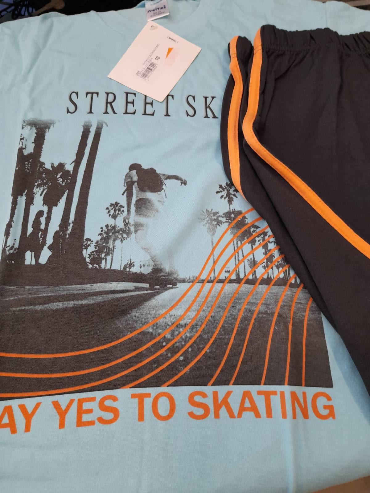 Σετ βαμβακερό αγόρι καλοκαιρινό skate #63013