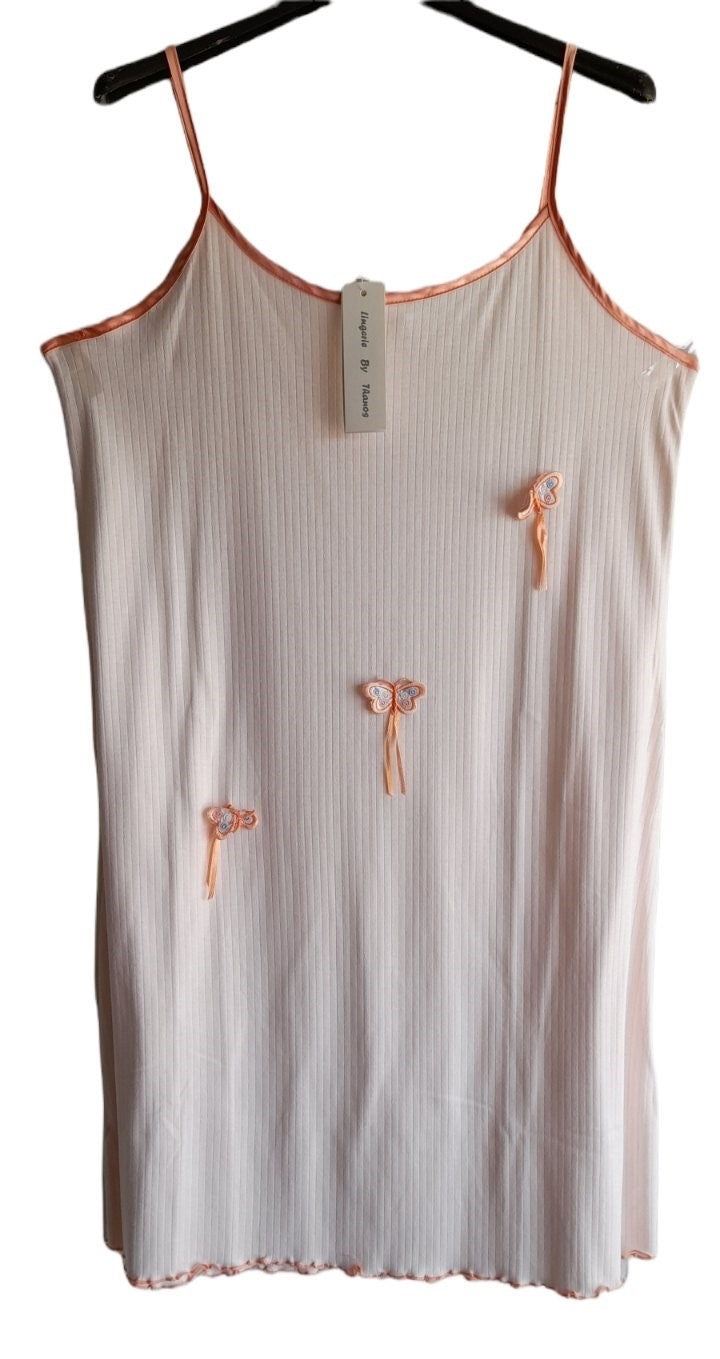 Νυχτικό με τιράντα βαμβακερό μίντι #0970