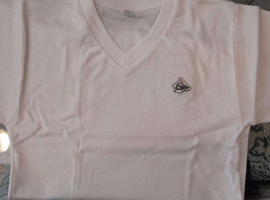 Κοντομάνικο φανελάκι παιδικό - εφηβικό με βε γιακά #8244