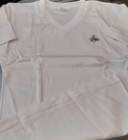 Κοντομάνικο φανελάκι παιδικό - εφηβικό με βε γιακά #8244