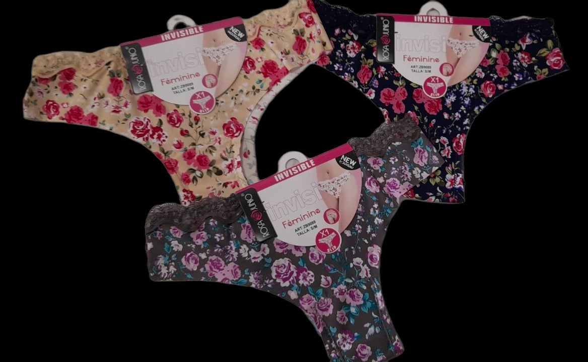 Slip floral γυναικείο κομμένο με λέιζερ χωρίς ραφές #ΝΟ9089