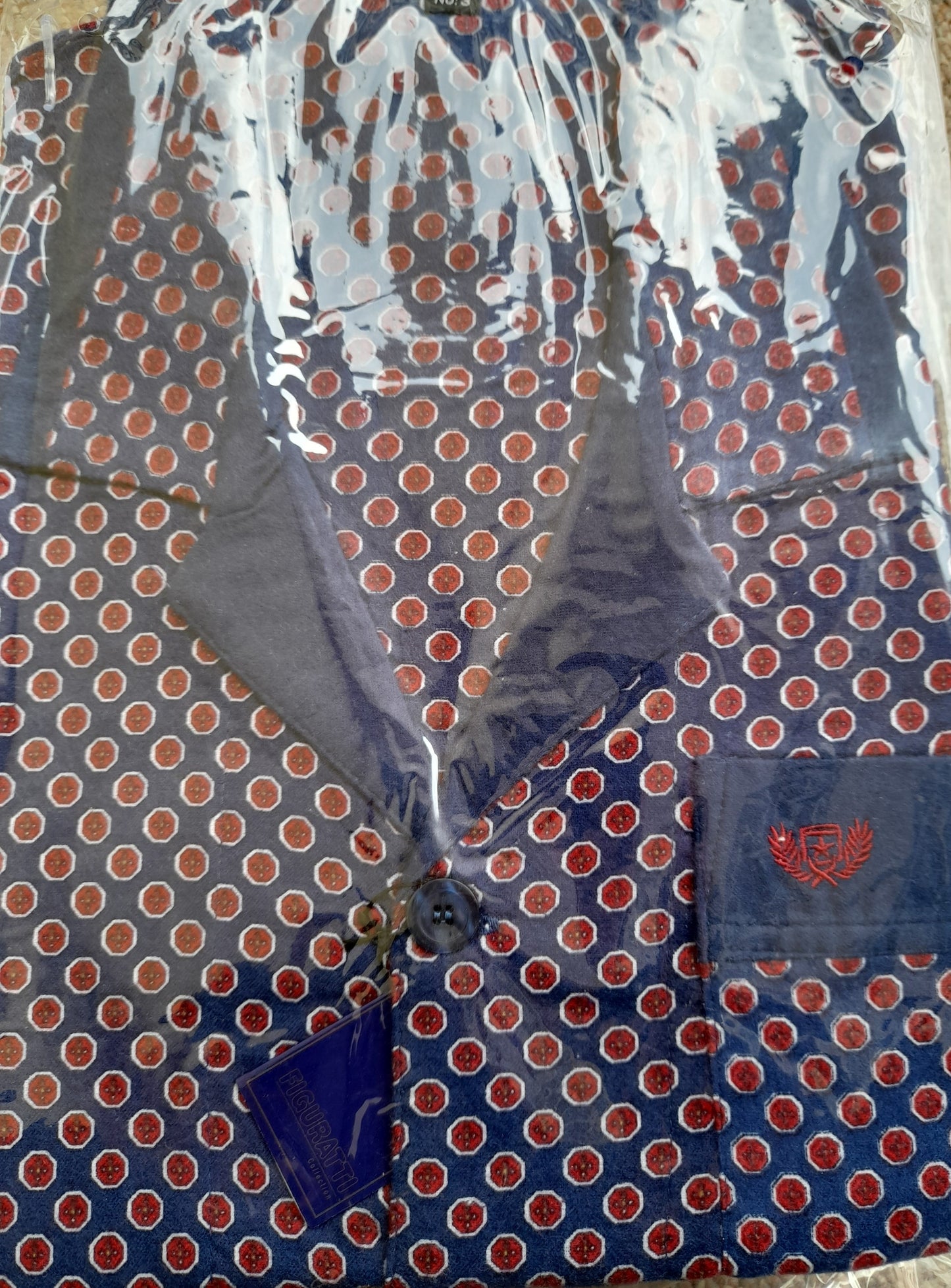 Κλασική Φανέλα-κουμπί, πιτζάμα Ανδρών βαμβακερή 100% #1030