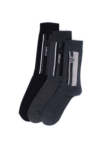 Σετ 4 Κάλτσες αθλητικές βαμβακερές 100% Πετσετέ SPORT #637