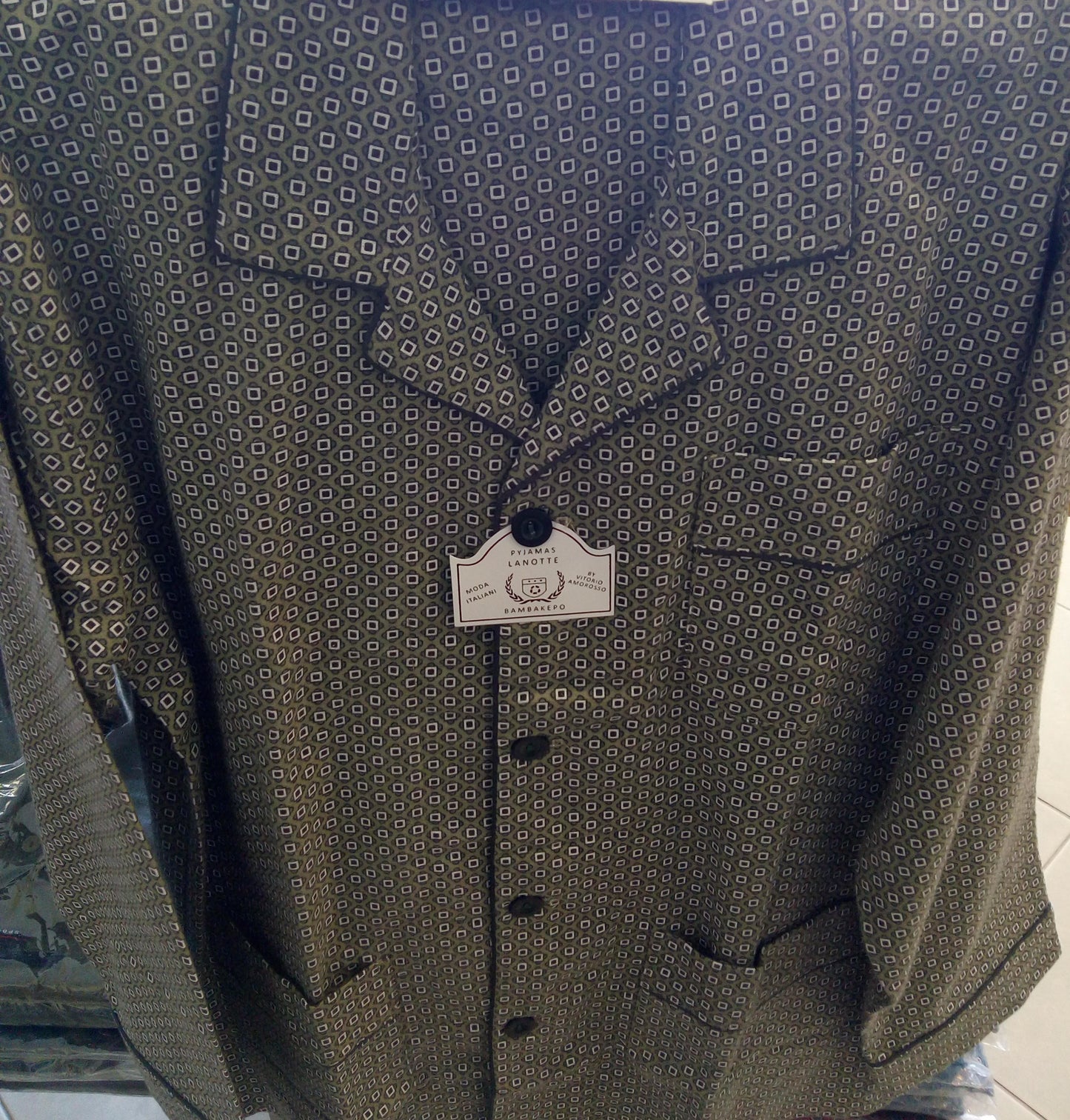 Κλασική Φανέλα-κουμπί, πιτζάμα Ανδρών βαμβακερή 100% #1030