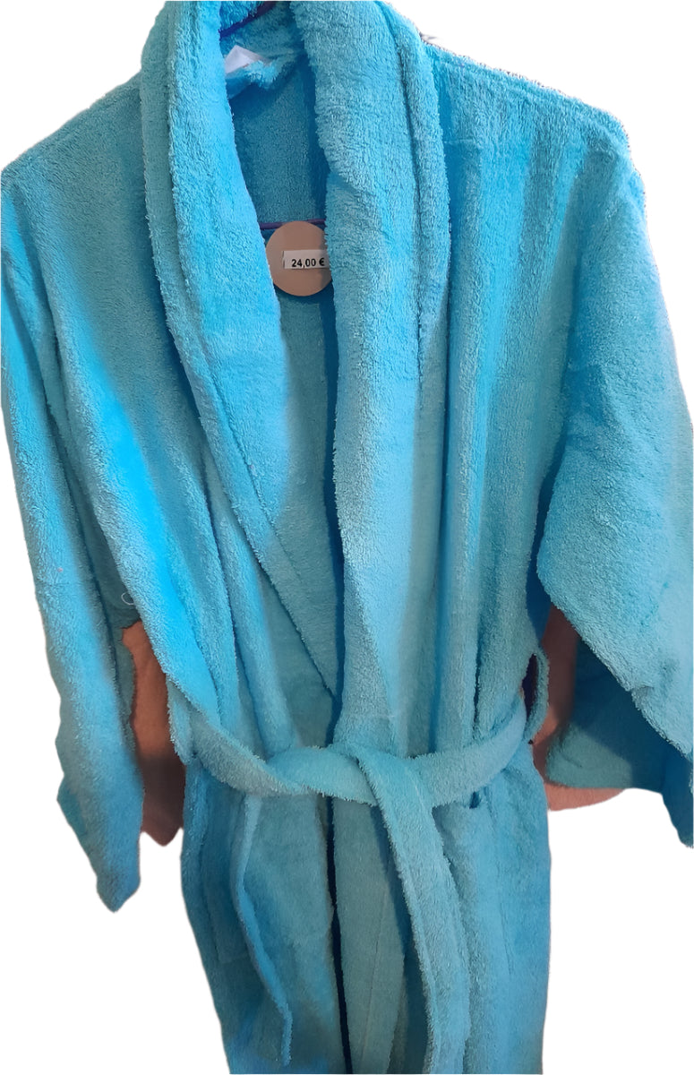 Μπουρνούζι unisex βαμβακερό 100% και ελληνικό, με γιακά #52042