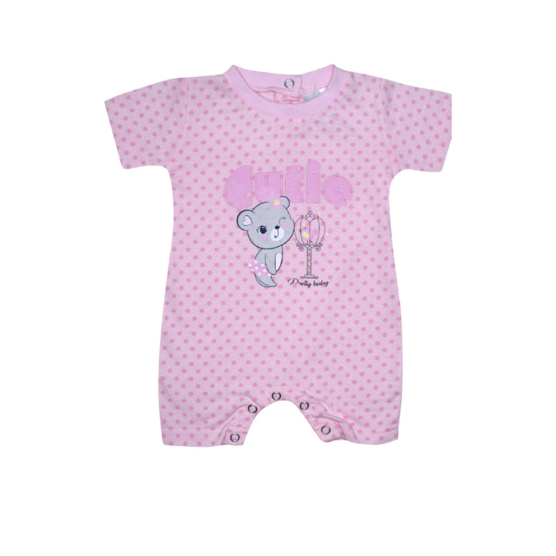 Βρεφικό Βαμβακερό Φορμάκι για κορίτσι Cutie Λευκό-Ριγέ #32917