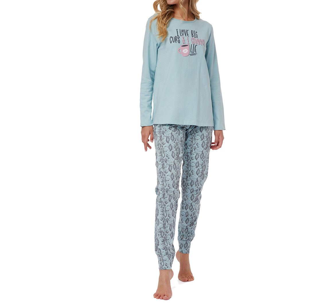 Πιτζάμα Γυναικεία Χειμωνιάτικη Minerva Snake #52027