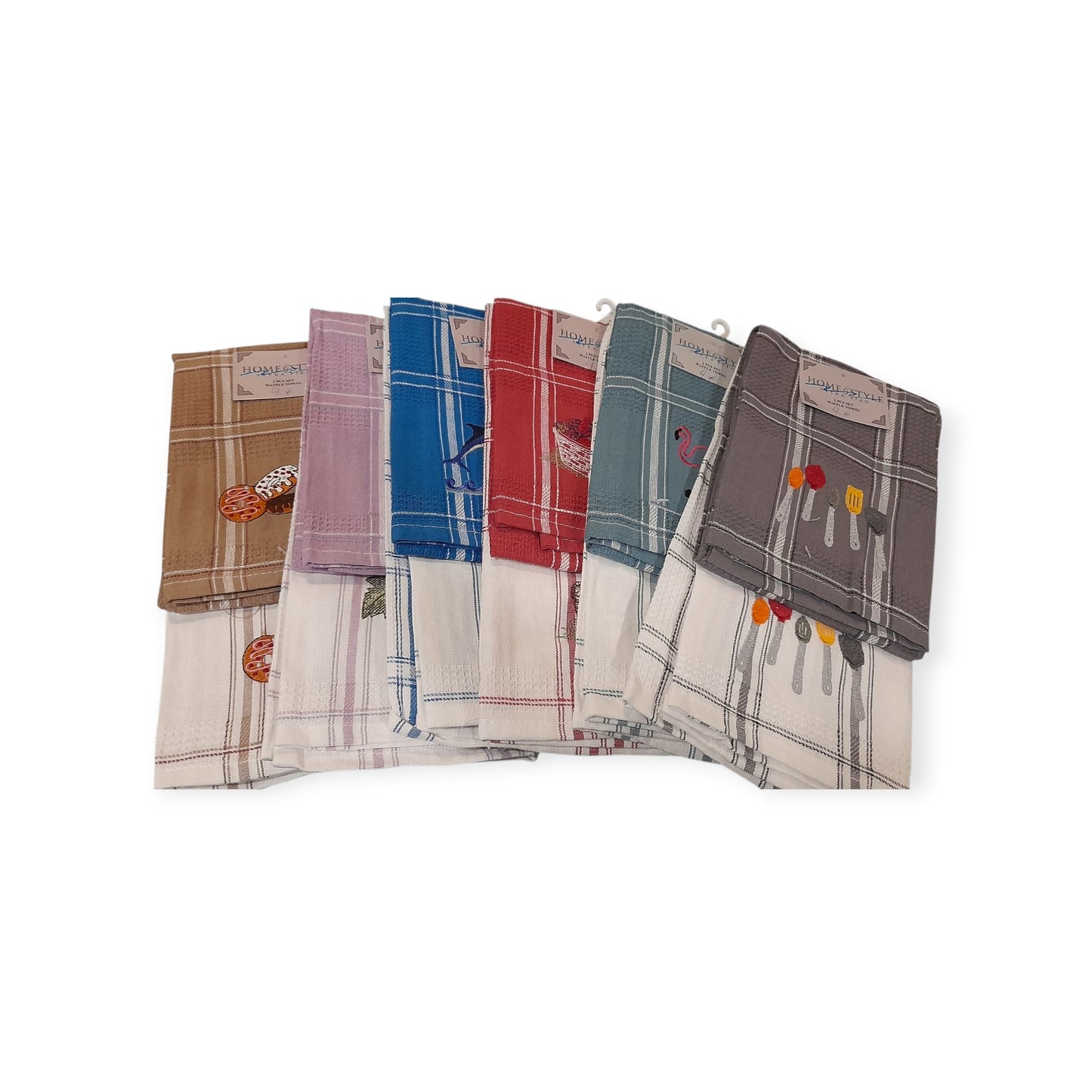 2-pack Ποτηρόπανα πικέ 100% βαμβακερά σε σετ των 2 τμχ. #0243