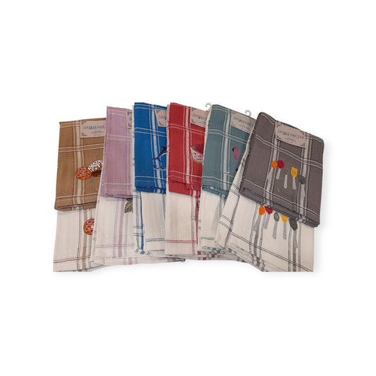 2-pack Ποτηρόπανα πικέ 100% βαμβακερά σε σετ των 2 τμχ. #0243
