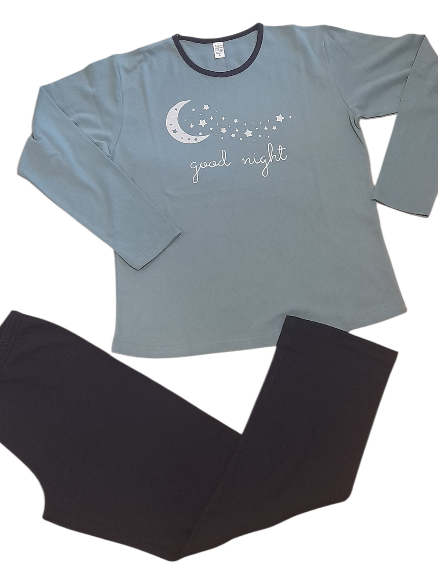 Γυναικεία 100% βαμβακερή πιτζάμα με στρόγγυλο λαιμό #1120