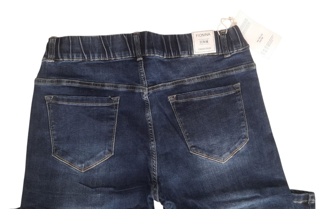 Γυναικείο τζην (jeans) παντελόνι με λάστιχο στη μέση. #1133