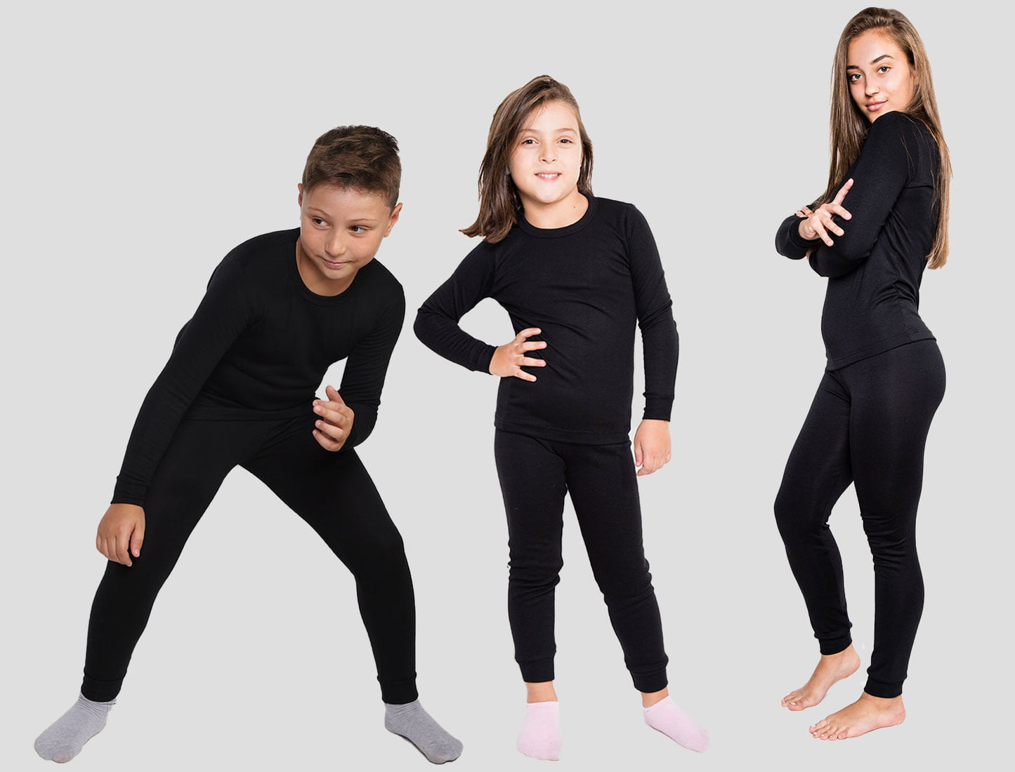 2-pack set Ισοθερμική thermal Unisex παιδική μπλούζα & κολάν #1280