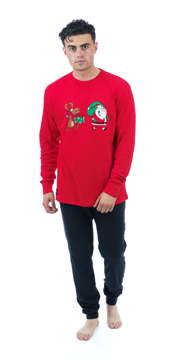 Ανδρική πιτζάμα 100% βαμβάκι τύπωμα Christmas #1273