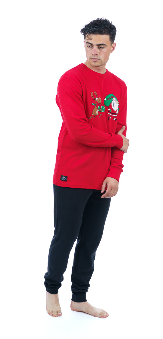 Ανδρική πιτζάμα 100% βαμβάκι τύπωμα Christmas #1273