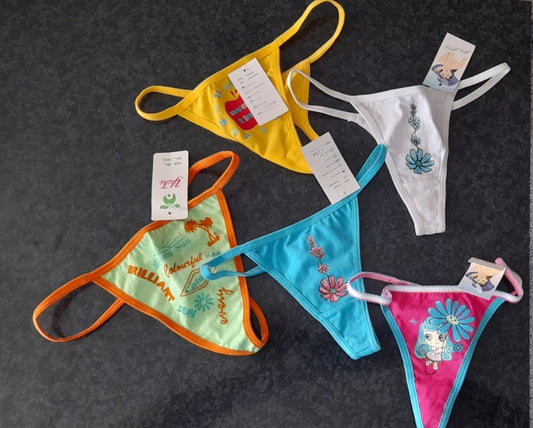 5-pack Εσώρουχο κυλοτάκι τριγωνάκι string χρωματιστό #1300