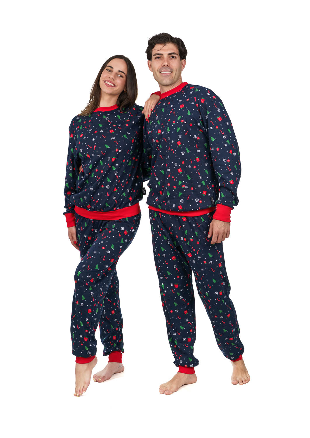 Μακρυμάνικη πιτζάμα unisex 100% βαμβακερή #1311