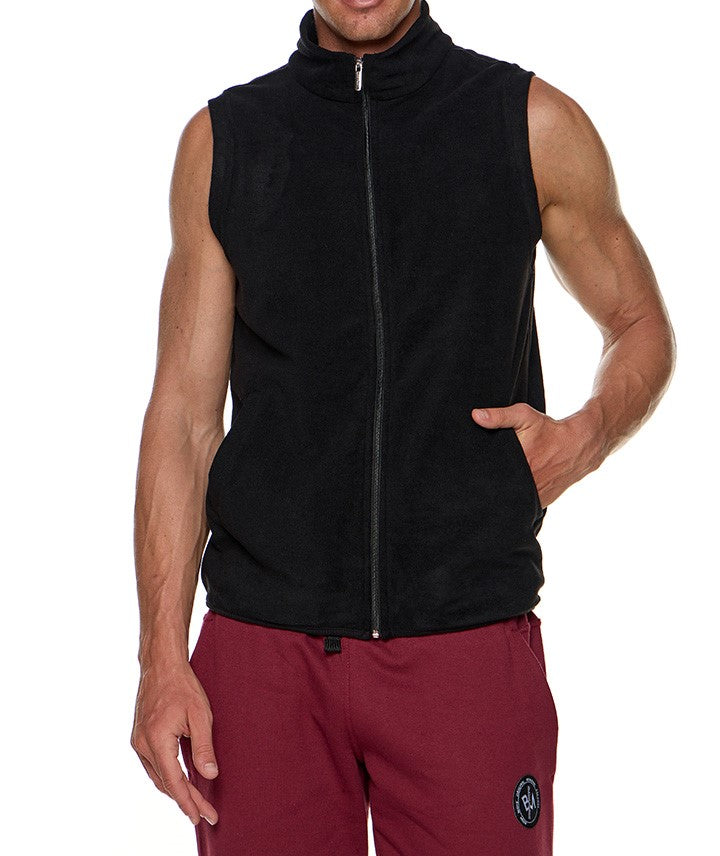 Αμάνικο γιλέκο unisex fleece με φερμουάρ και γιακά #1364