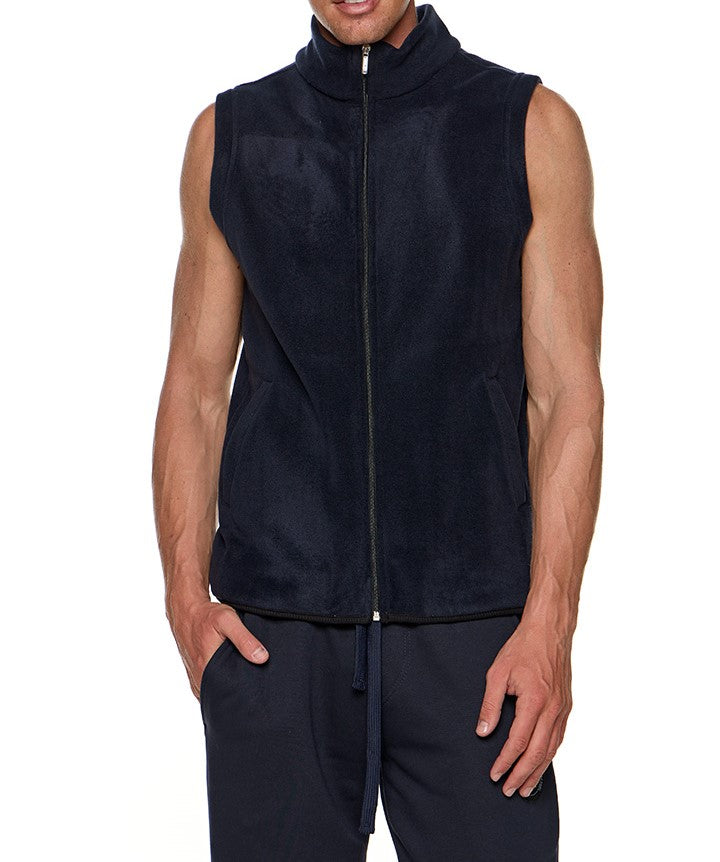 Αμάνικο γιλέκο unisex fleece με φερμουάρ και γιακά #1364