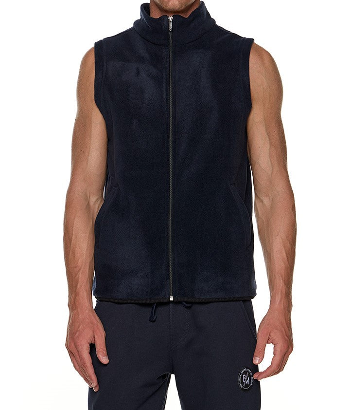 Αμάνικο γιλέκο unisex fleece με φερμουάρ και γιακά #1364