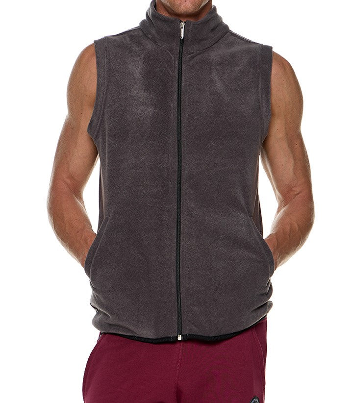 Αμάνικο γιλέκο unisex fleece με φερμουάρ και γιακά #1364