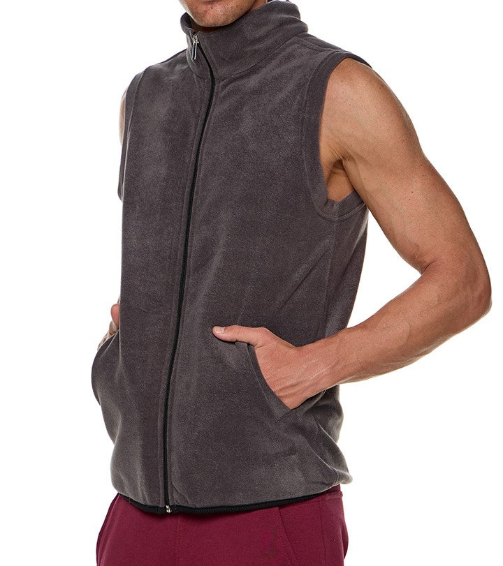 Αμάνικο γιλέκο unisex fleece με φερμουάρ και γιακά #1364