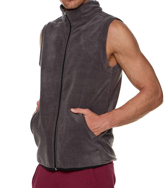 Αμάνικο γιλέκο unisex fleece με φερμουάρ και γιακά #1364