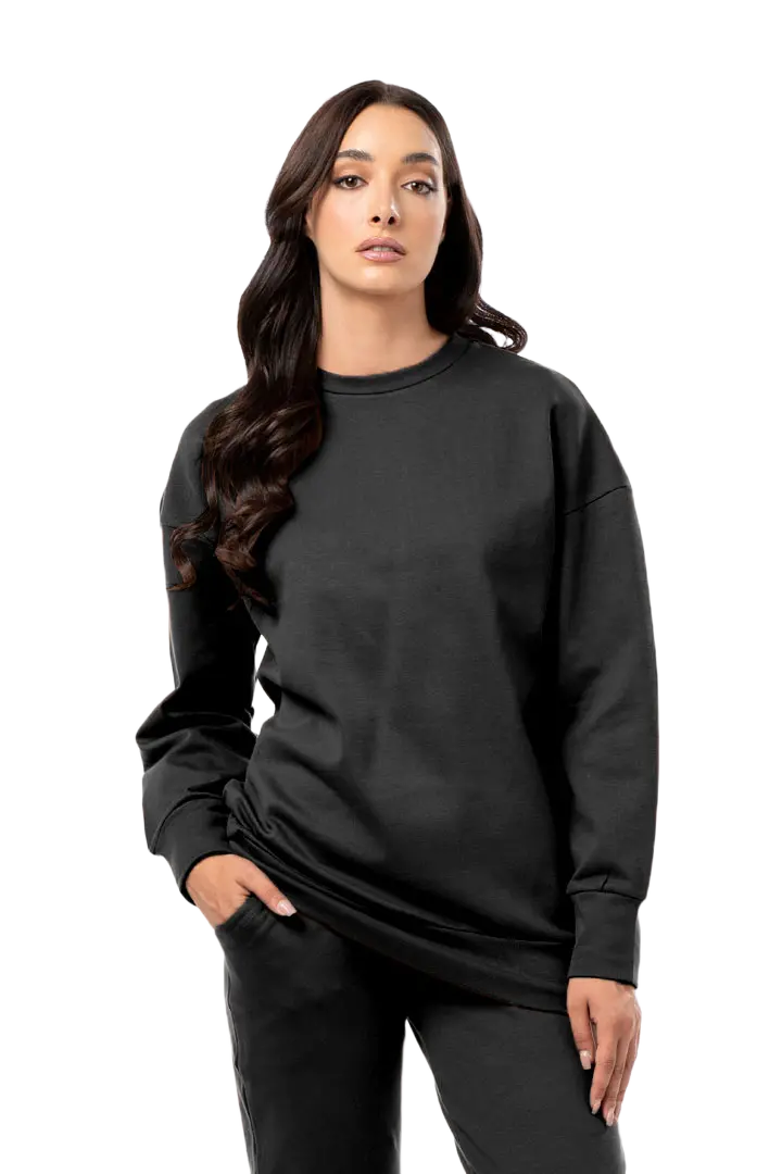 Μπλούζα γυναικεία ριπ χνούδι λαιμόκοψη #1417