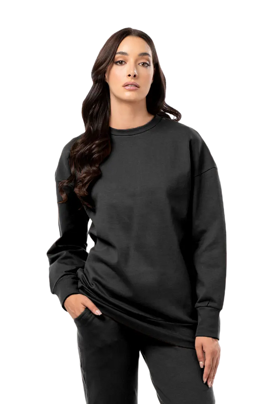 Μπλούζα γυναικεία ριπ χνούδι λαιμόκοψη #1417