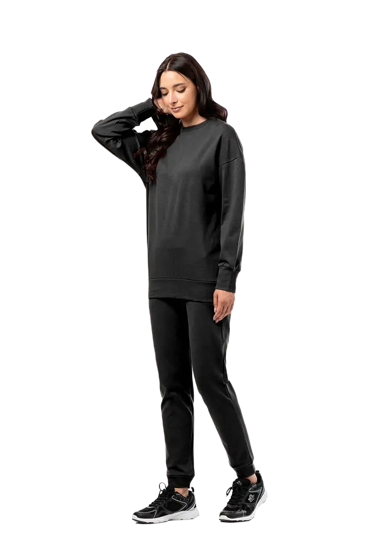 Μπλούζα γυναικεία ριπ χνούδι λαιμόκοψη #1417