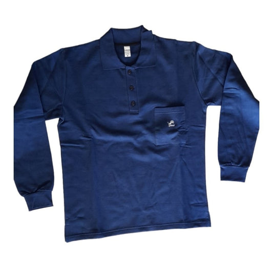 Κλασική φούτερ βαμβακερή μπλούζα με γιακά και 3 κουμπιά, ανδρική #1741