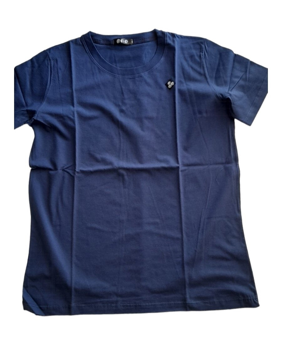 Μπλούζα με κοντό μανίκι μονόχρωμη 100% cotton #0174