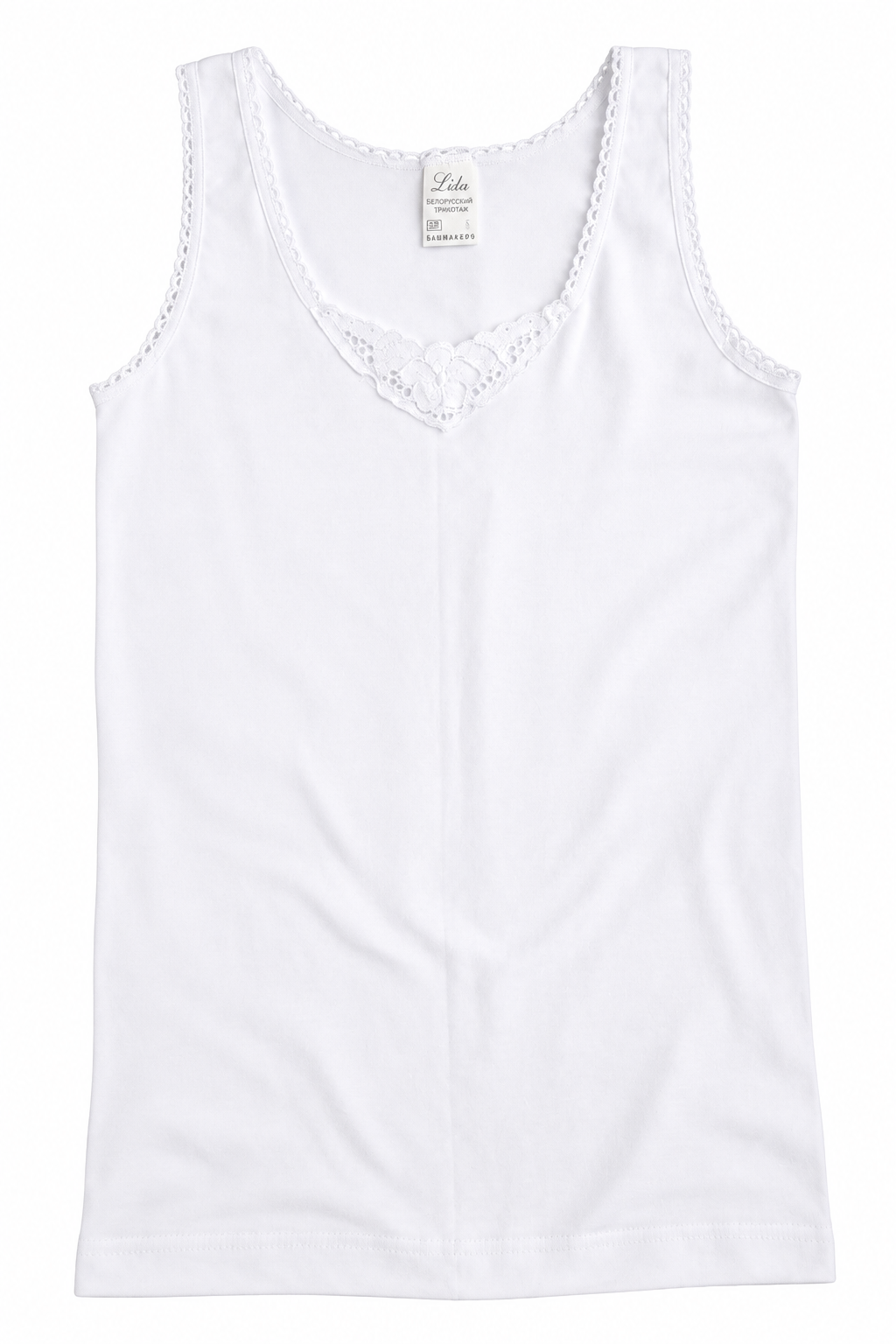 Women's black sleeveless tank top with motif 520103