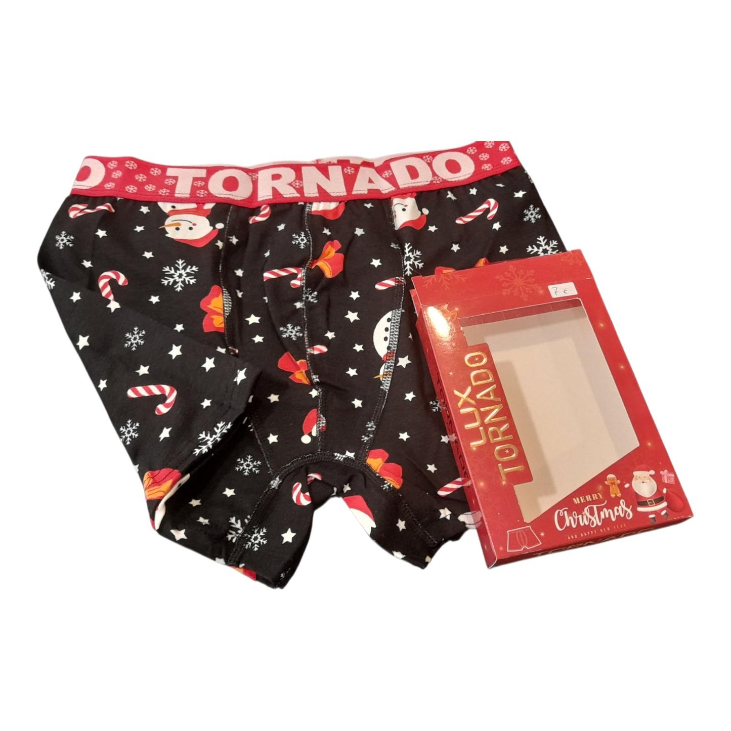 Ελαστικό Ανδρικό Μπόξερ xmas colours on black #2025