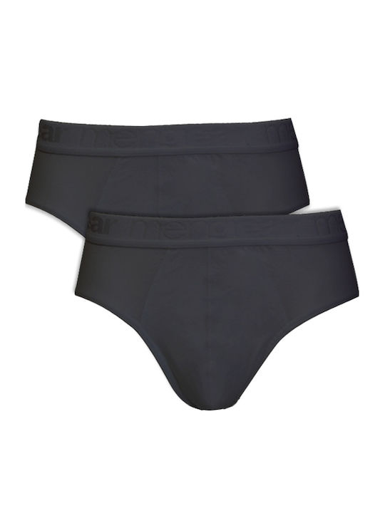 ΣΕΤ Δύο μαζί ανδρικό σλιπ Men slip mini brief mengear basic 2 PC BLACK #20521