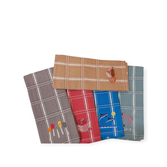 3-pack Ποτηρόπανα πικέ 100% βαμβακερά σε σετ των 3 τμχ. #0245