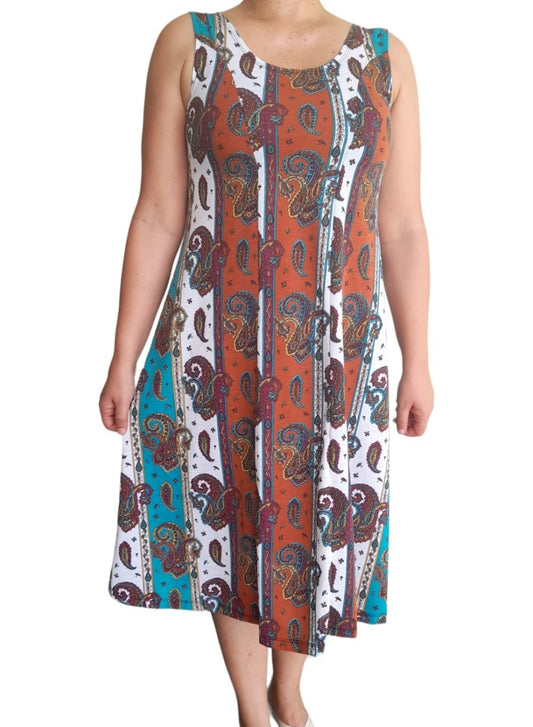 Αμάνικο βαμβακερό 100% φόρεμα κλος vintage Α #0285