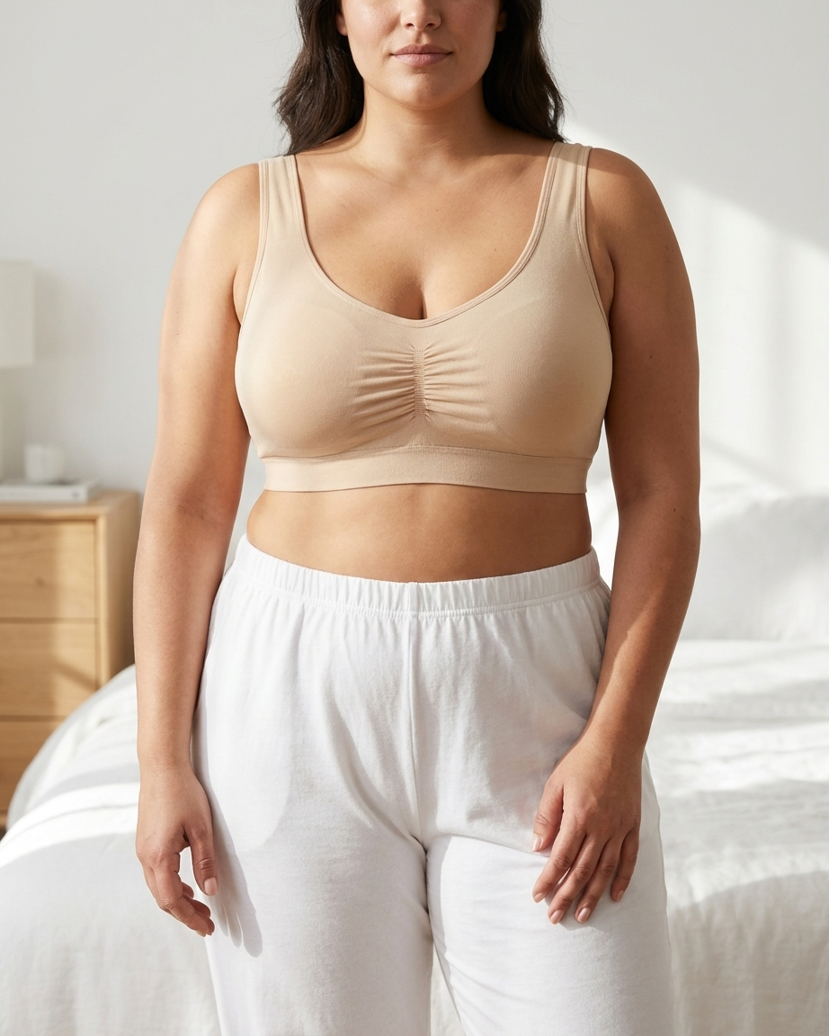 Elastic bra with reinforcement large sizes #30490