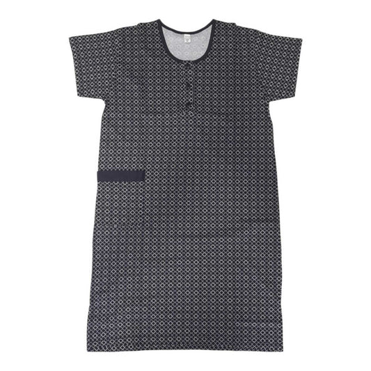 Mako cotton dress with print sleeve #330